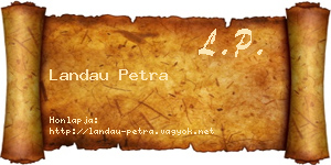 Landau Petra névjegykártya